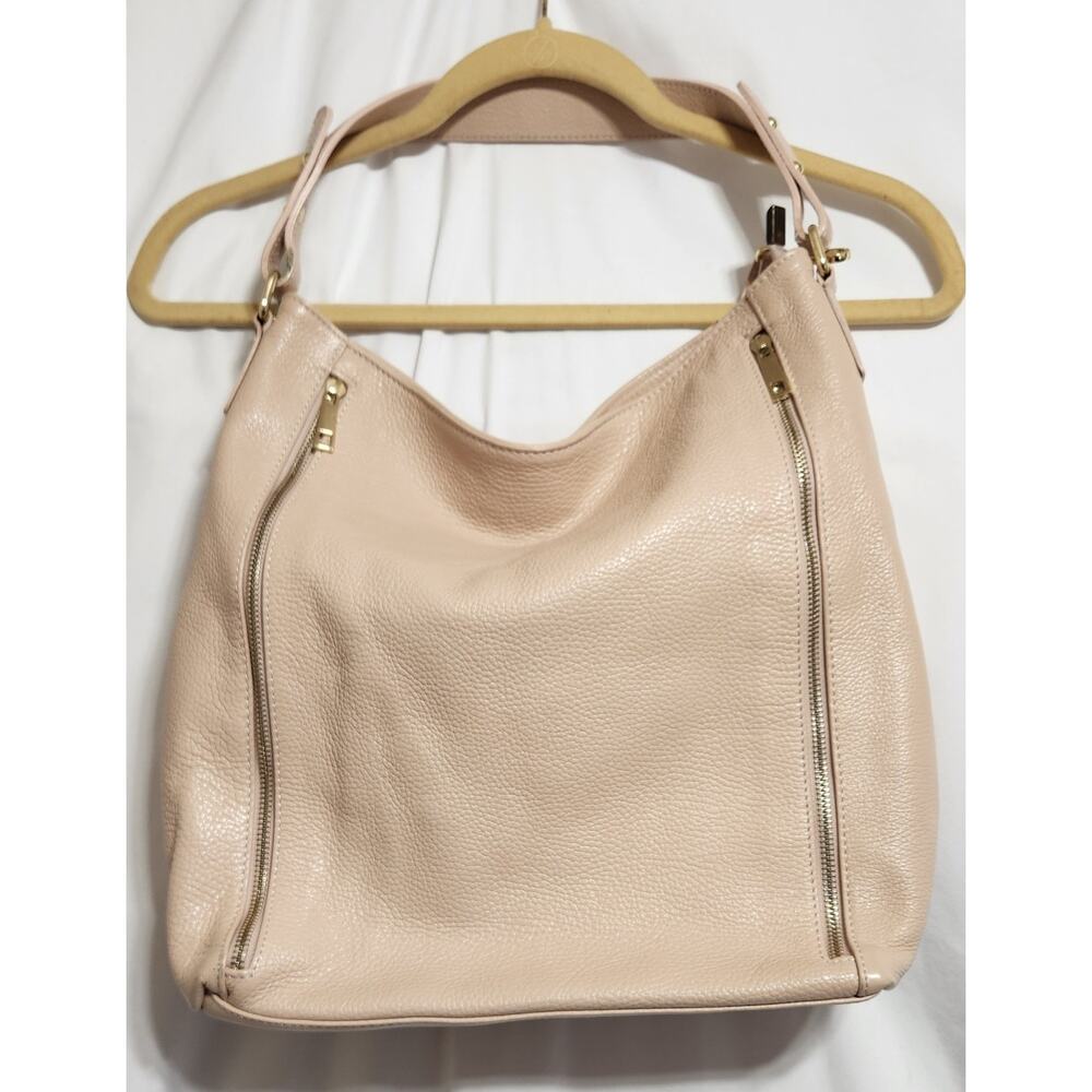 Claudia Firenze Italy‎ Pebbled Leather Blush Pink Tote Purse Handbag EUC